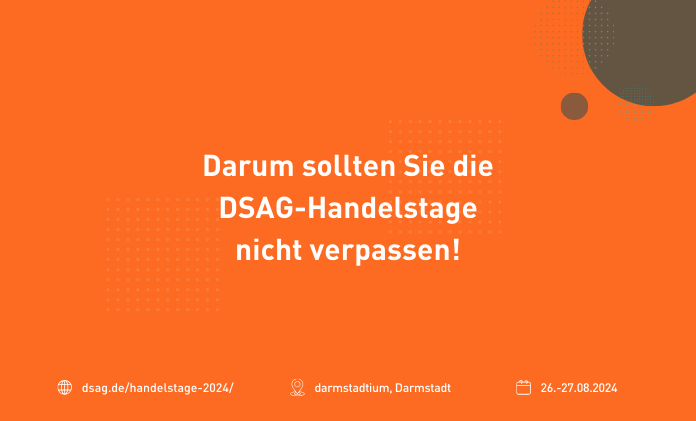 Video Handelstage - Darum sollten Sie die DSAG-Handelstage nicht verpassen